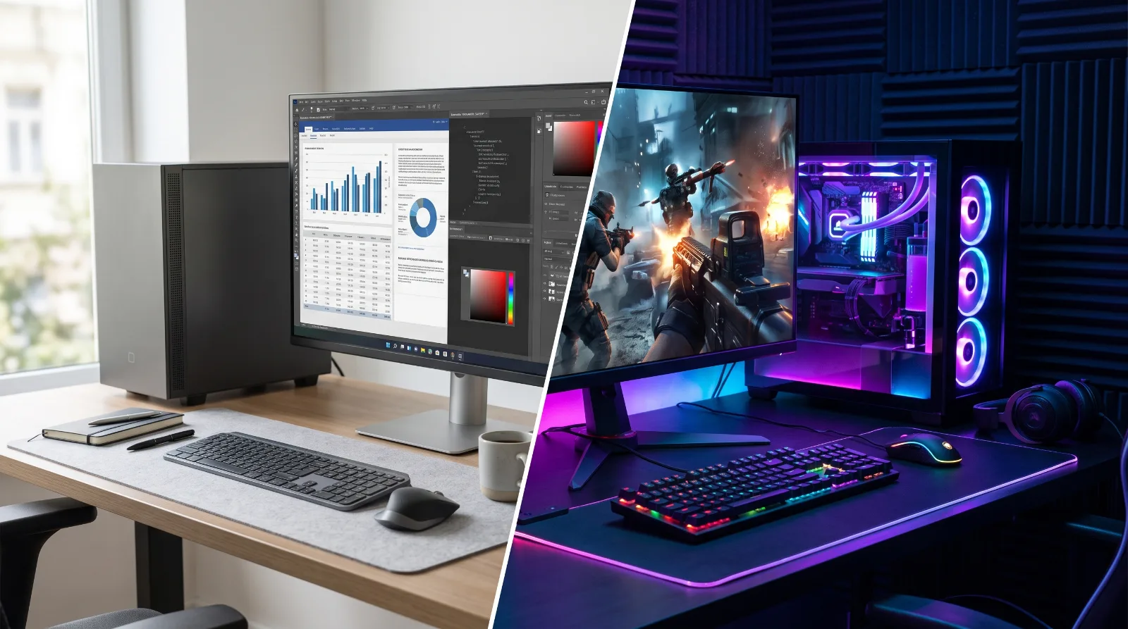 Una PC que sirve para jugar y para trabajar: qué mirar antes de comprarla
